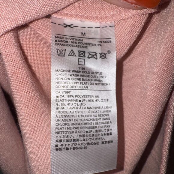 Banana Republic Women’s Shirt Size M Sleeveless Tank Crew Neck Pink sparkle NWT - Picture 6 of 6